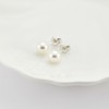 Gold&Deer Silver 925 Simple Basic Pearl Earrings White 10mm /