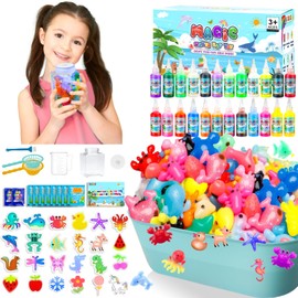Magic Water Elf Toy Kit - Squishy Maker with 24 Gels and 24 Molds,Art and Crafts for Kids Ages 4-8-12,Toys for Kids Boys and Girls 4 5 6 7 8 9 10 11 12,DIY Toy Gift, Birthday & Christmas