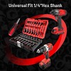 EZARC 55PCS Magnetic Impact Nut Driver Set, 1/4" Hex Shank