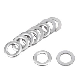 sourcing map 50 Pcs 4mm x 7mm x 0.8mm 304 Stainless Steel Flat Washer for Screw Bolt