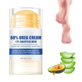 60% Urea Crema Hidratante y Anti-escamosa para Pies, Crema Mejorada en 2025 para Aliviar la Agrietadura y la Secura, Loción para Pies en Stick que Rep