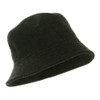 Wool Bucket Hat with Stitches-Charcoal Grey W15S41B