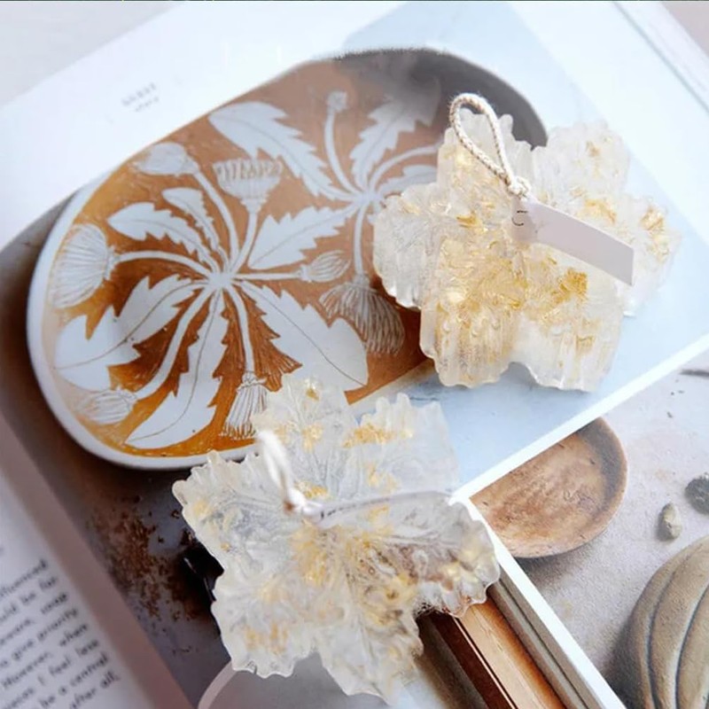 Christmas Silicone Snowflake Mold Candle Soap, DIY Aromatherapy Plaster Candle