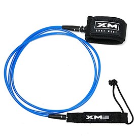 XM SURF MORE Surfboard Leash - Premium Surf Leash for Short Boards & Long Boards - Adjustable, Ultra-Strong Strap for Ankle Support - COMP Strength Cord (.220in) - USA Made