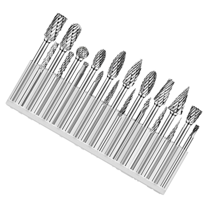 20Pcs Rotary File Burr Grinding Bit Carbide Tool Set Kit