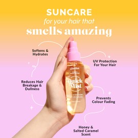 The Quick Flick 3-in-1 Hair & Body Mist with UV Hair Protection – Reduces Hair Breakage & Hydrating Oil Blend – Vegan & Cruelty-Free with Salted Caramel & Honey Scent – Made in Australia