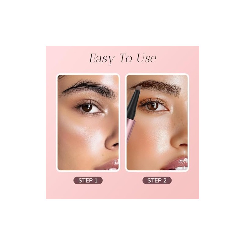 Lápiz de Cejas Impermeable Mágico, Lápiz de Cejas Multiforjado 3d