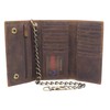 Swiss Marshall Men's RFID Signal Blocking Biker's Vintage Brown Leather