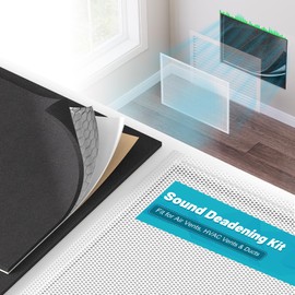 Chiligent Sound Deadening Kit for Vent, 2 Pcs Enhanced Sound Deadening Mats & 10"× 14" Mesh Vent Covers, Multiple Layer Sound Deadener & AC Vent Covers for Vibration Dampening and Noise Reduction