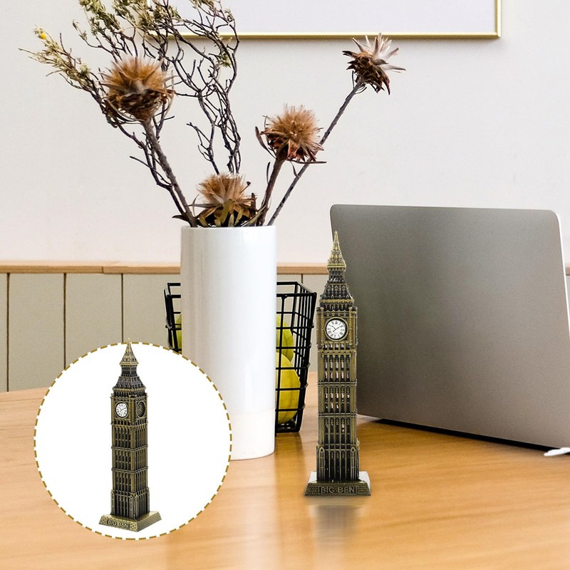 Beavorty Big Ben Model London Building Ornament 7.08In Metal Architectural