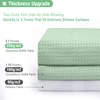 Dynamene Mint Green Fabric Shower Curtain - Waffle Weave Textured
