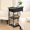 Livofloral Narrow End Table with Charging Station, Side Table with