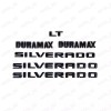 GM 19-25 Silverado Duramax Tailgate Letter Emblem Nameplate LT Kit