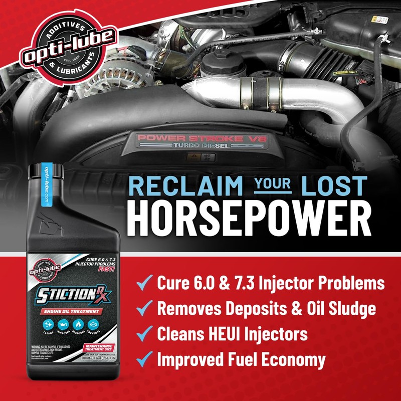 Opti-Lube Stiction Rx Oil Additive for 6.0 and 7.3 Powerstrokes:
