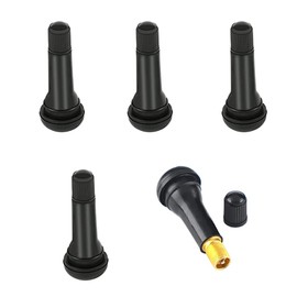 10Pcs Car Tire Valve Stem TR412 TR414 Tubeless Snap-in Rubber Valve Stems with Dust Caps for Tubeless Rim Holes on Standard Vehicle Tires (TR 413)
