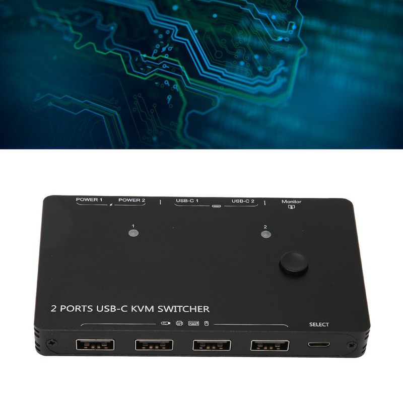 Type C KVM Switch 2 In 1 Out 10Gbps 3840x2160