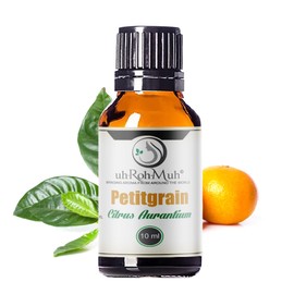 uh*Roh*Muh Organic Petitgrain Essential Oil from Paraguay - 100% Pure and Natural USDA Certified Essential Oil, Perfume Crafting with Invigorating Woody Aroma 10ml