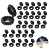 100 Pcs Black Screw Caps, Plastic Caps For Screws, Hinged