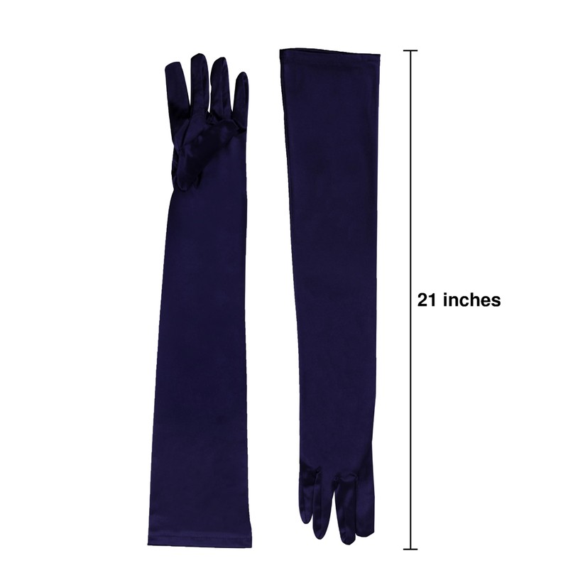 Aiphamy Women's 1920s Long Satin Opera Glove, Elbow-Length for Formal