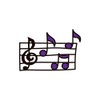 CafePress Music Notes Sticker Rectangle Bumper Sticker Car Decal