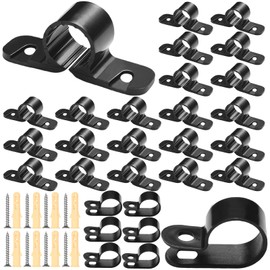 MSLANE Total 190PCS Pex Support Pipe Supports Sets,Pex Hanger 50 Pack 1/2 Inch,R-Type Nylon Clamps 20 Pack with 120 pcs Screws for Pex, Copper, CPVC