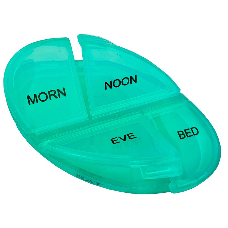 JFA Medical Weekly Oval Pill Box Organiser/Reminder for Medicines Supplements,
