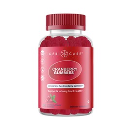 GeriCare Cranberry Gummies – Naturally Sourced Cranberry Extract for UTI & Bladder Health, Antioxidant Support, Non-GMO | Gluten-Free | Vegan | Gelatin-Free | Naturally Sourced, 60 Count
