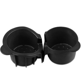 Kallia Cup Holder Center Console Inserts Fits for 2002-2008 Ford Focus Part # Driver -3S4Z-5413562-AAA and Passanger-2S4Z-5413562-BAG Cup Holder Rubber Liner