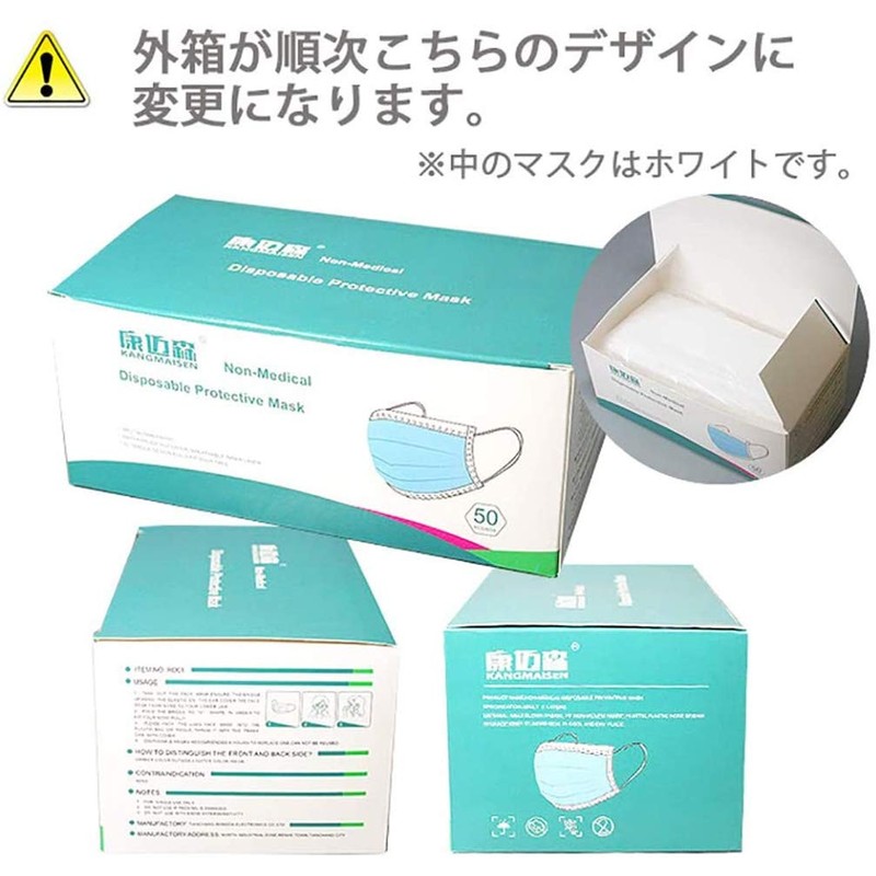 100 Count Boxed Triple Layer Mask Non-Woven Nose Wire Disposable
