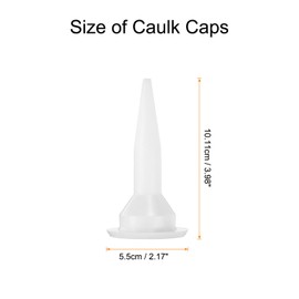 HARFINGTON 10pcs Caulking Nozzles Cones Nozzles Reusable Caulk Nozzle Tips Set for Epoxy Applicator Universal Sausage Caulking Gun