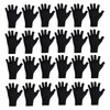 12 Pairs Black Cotton Gloves, Fingerless Cotton Gloves for Dry