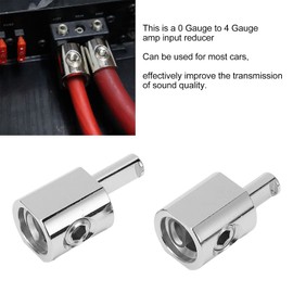 Akozon 2 Adaptadores Reductores de Entrada de Amplificador de Aluminio 6061 Calibre 1/0 a Calibre 4 para Automóviles y Barcos, Conecte Eficientemente su Amplificador de Potencia