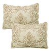 Home Soft Things Damask 4 Piece Bedspread Set,Scalloped Edge Reversible