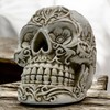 Top Brass Skull Eyeglasses Holder – 4” Tall Gothic Skull-Shaped