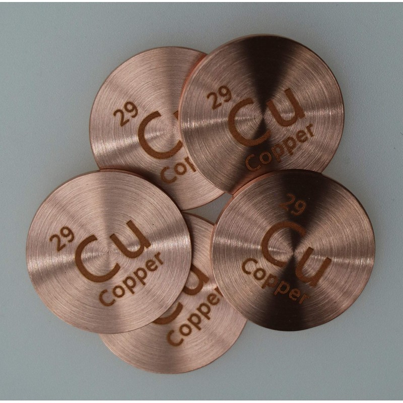 Copper (Cu) 24.26mm Metal Disc 99.9% Pure for Collection or