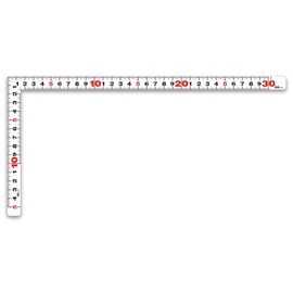 シンワ測定(Shinwa Sokutei) 曲尺平ぴた ホワイト 1尺/30cm 併用目盛 11180