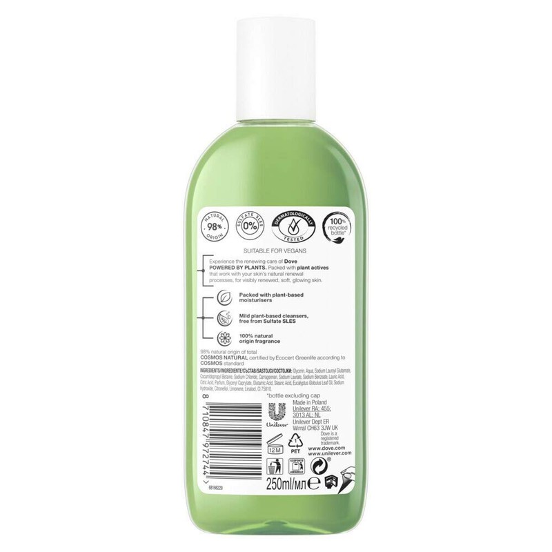 Dove Bodywash Powered by Plants Eucalypthus - 1 x 250ML