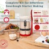 Sourdough Starter Kit - 38oz, with Cookbook, Measuring Cup, Spatula,