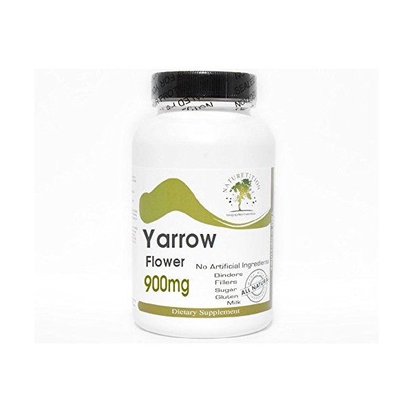 Naturetition Supplements Yarrow Flower 900mg ~ 100 Capsules - No