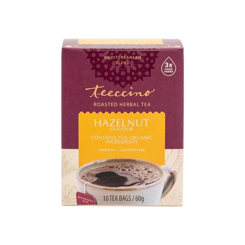 Teeccino Hazelnut Herbal Tea - Rich & Roasted Herbal Tea
