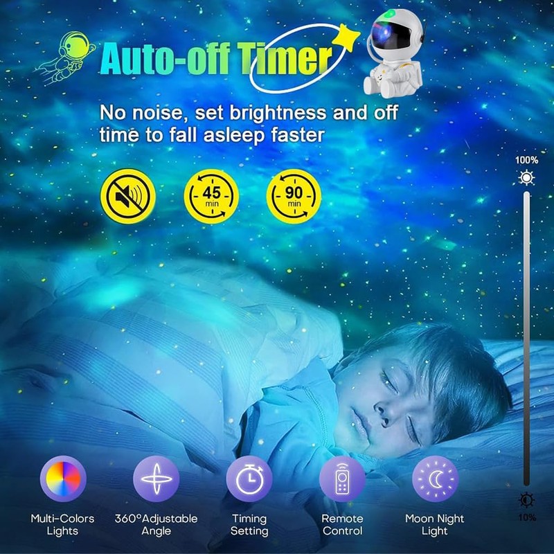 mebiusyhc Astronaut Space Projector,Astronaut Galaxy Star Projector Starry Night Light