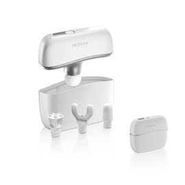 MCAura 筋膜リリースガン MINIハンディガン 超軽量240g 圧力自動調整 10段階スピード 静音50dB リリースガン 4種ヘッド付き スマート圧力制御 ワンタッチ操作 収納一体型 マグネットケース コンパクトサイズ 父の日 母の日 プレゼント最適 携帯便利 男女兼用(シルバー)