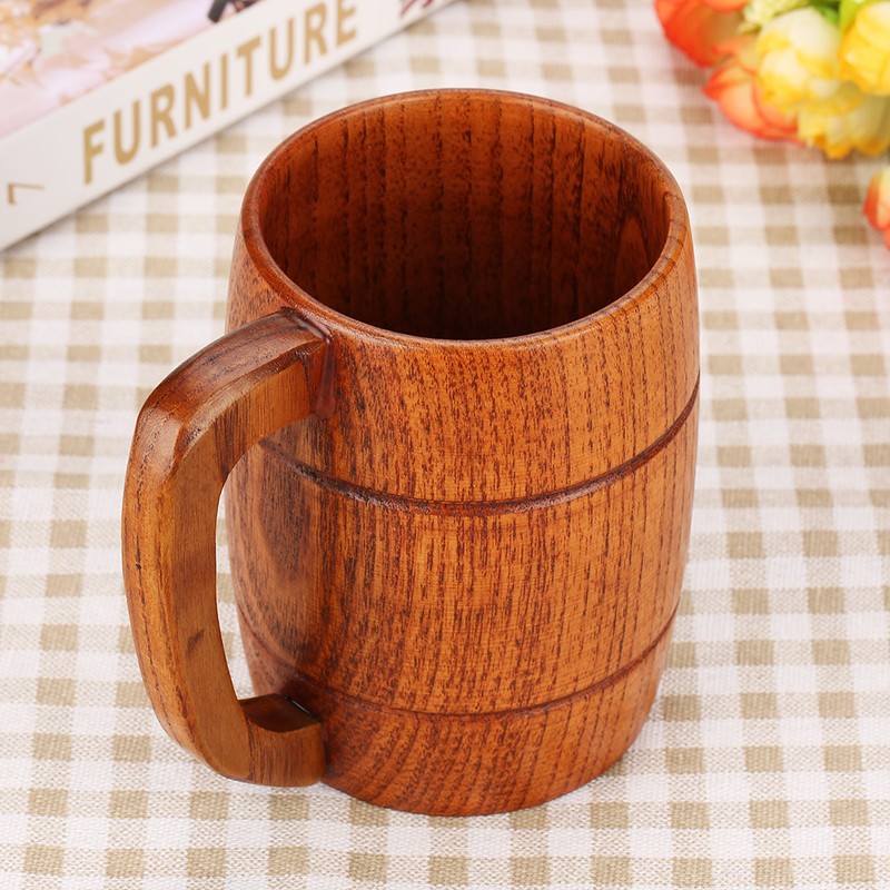 Classical Natural Solid Wood Cup Water Teacup Gift Collection Beer