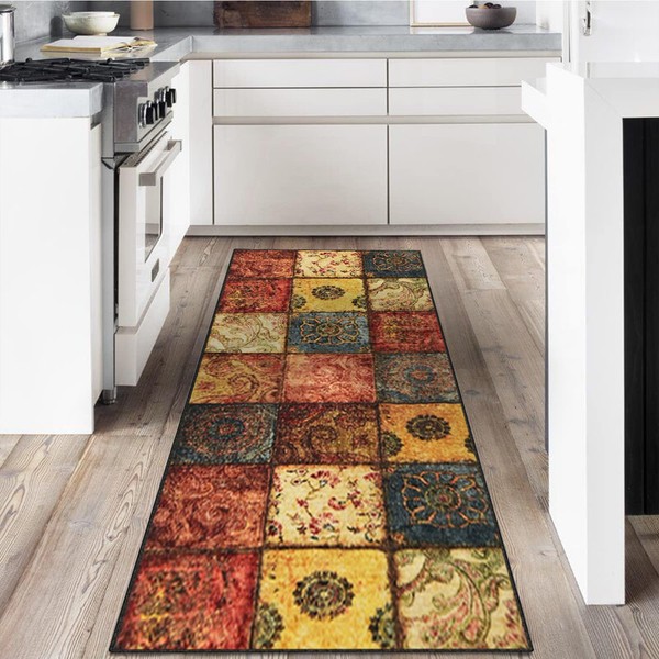 Rug Runner 40 x 100 cm, Washable Kitchen Rug, 7.5