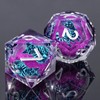KERWELLSI DND Dice Set, 7pcs Sharp Edge Resin Dice Set