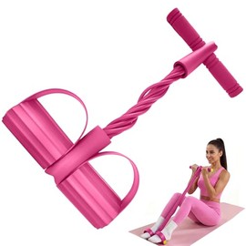 Banda de resistencia de 8 tubos con asas, equipo de fitness multifunción, cuerda de tensión TPE duradera para entrenamiento de cuerpo completo, abdome
