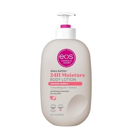 Eos Shea Better Body Lotion - Vanilla Cashmere 16 fl oz, Lightweight & Non-Greasy, Made with Natural Shea, Vegan, 24-Hour Moisture Skin Care - Scent_sales: Coconut Waters
