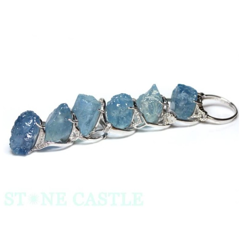 [Distributed in Stone Center] ☆ High Quality ☆] [Ring Aquamarine