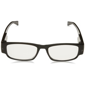 Foster Grant Mens Lloyd Lightspecs Lighted Glasses Reading, Black/Transparent, 59 Mm US
