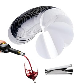 CAISYE Pack of 60 Wine Pourers Plates, Drip-Free Wine Pourer, Wine Pourer Drip Catcher, Reusable Drip-free Pouring Aid, Practical Pourer for Wine, Drinks, Olive Oil